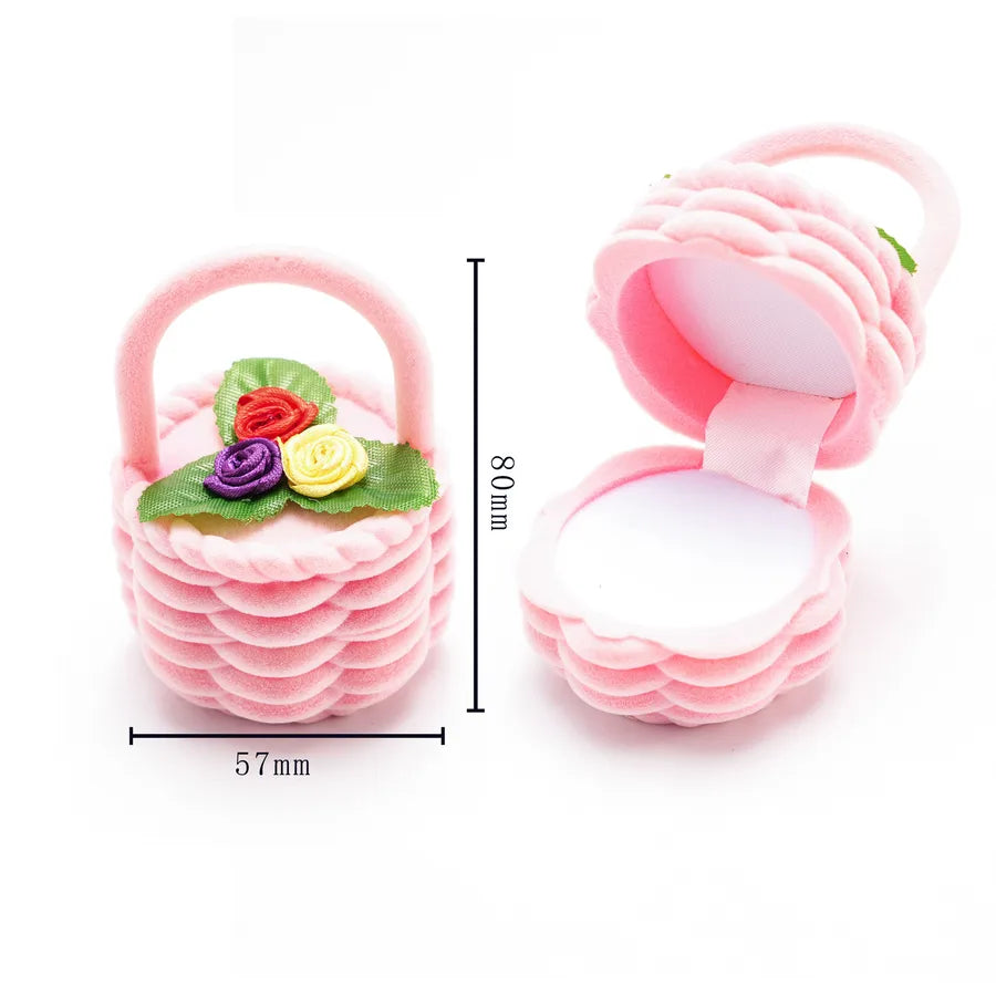 1 Piece Flannel Simple Style Classic Style Daily Angel Crown Strawberry Jewelry Boxes