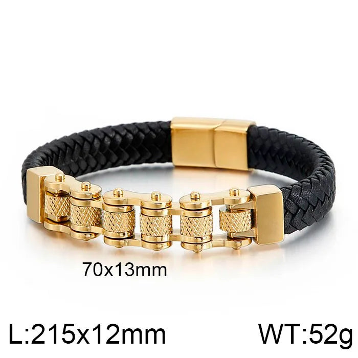 Titanium Steel 18K Gold Plated Punk Modern Style Classic Style Plating Geometric Bangle