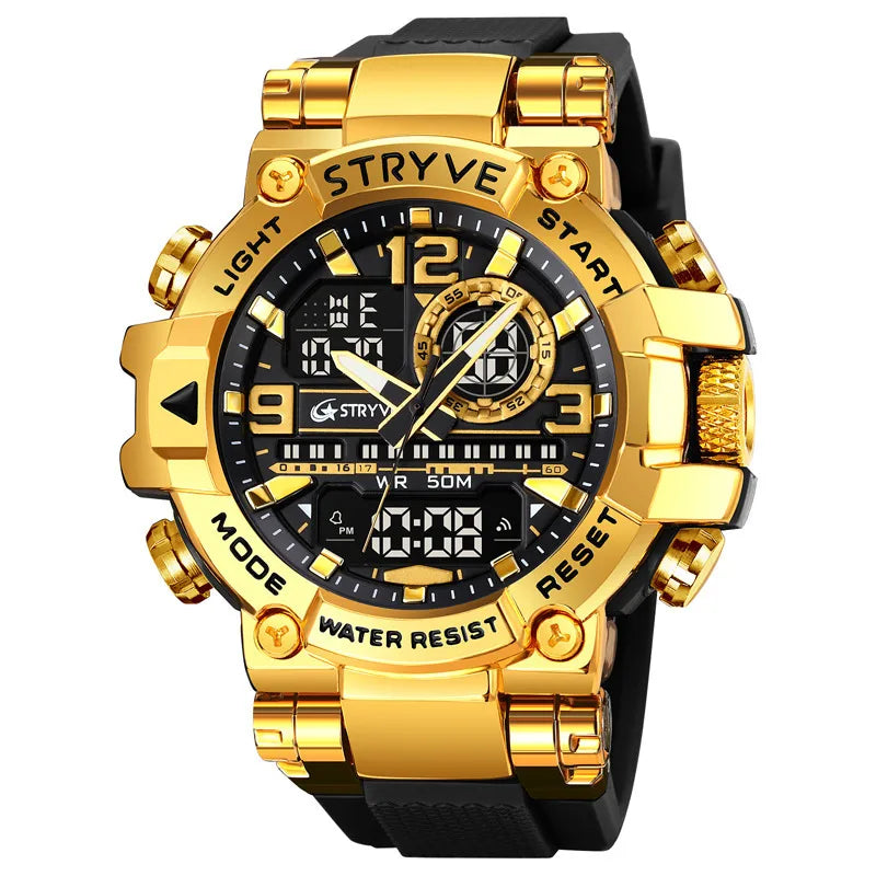 classic style color block electronic men's watches