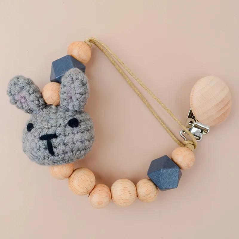 Cute Rabbit Geometric Wood yarn Baby Accessories