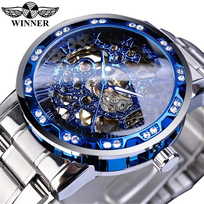 casual geometric buckle mechanical men's watches