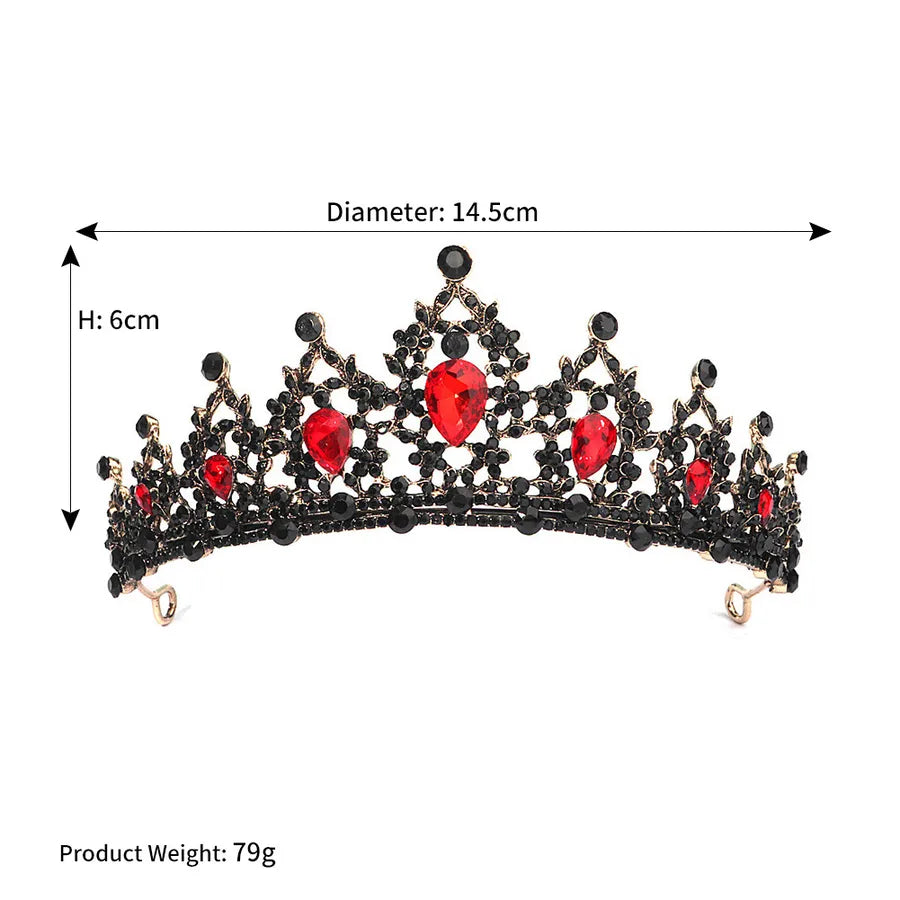 baroque  prom crown rhinestone pearl headband