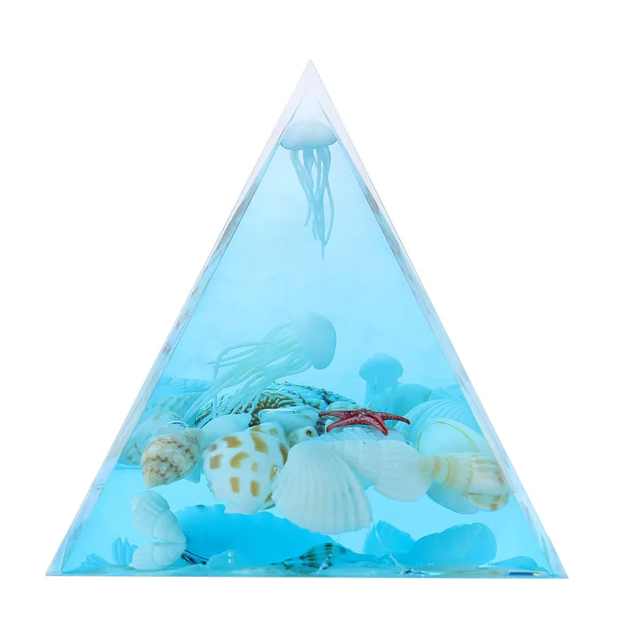 Marine Style Starfish Ocean Resin Crystal Pyramid Decoration Artificial Decorations