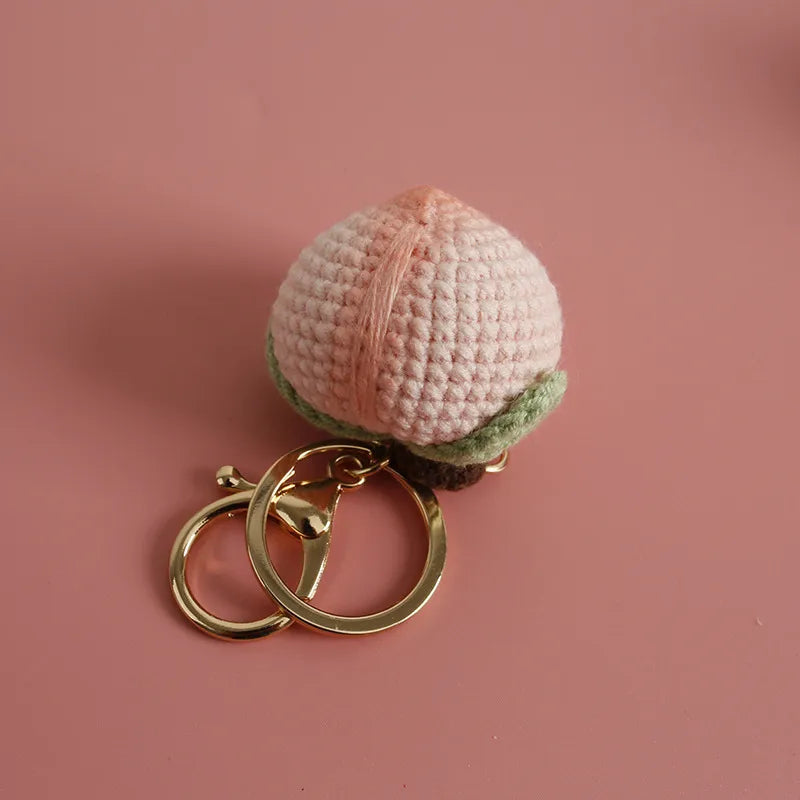 Cute Fruit yarn Knitting Keychain