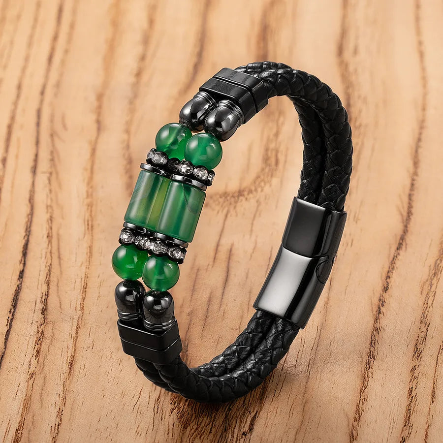 Vintage Style Classic Style Commute Geometric Leather rope Stone Metal Unisex Bracelets