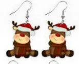 Cartoon Christmas Tree Deer Cow Cat Rainbow Earrings Women's Acrylic Animal Zodiac Letter Number Text Design Jewelry Accessories