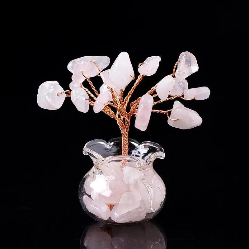 Elegant Tree Crystal Ornaments Artificial Decorations