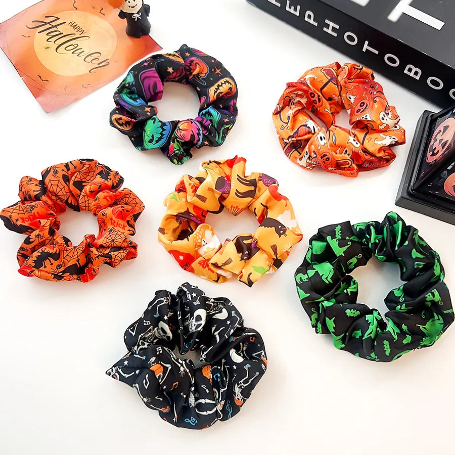 Halloween Pumpkin Skull Large intestine Elastic Hair Ties Festival Atmosphere Retro Classic Head Ropes European Style Design