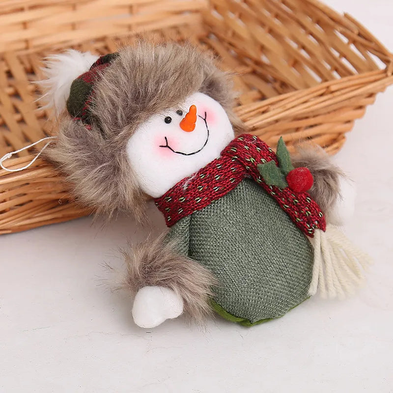 Christmas Cartoon Style Cute Santa Claus Indoor Family Gathering Festival Hanging Ornaments