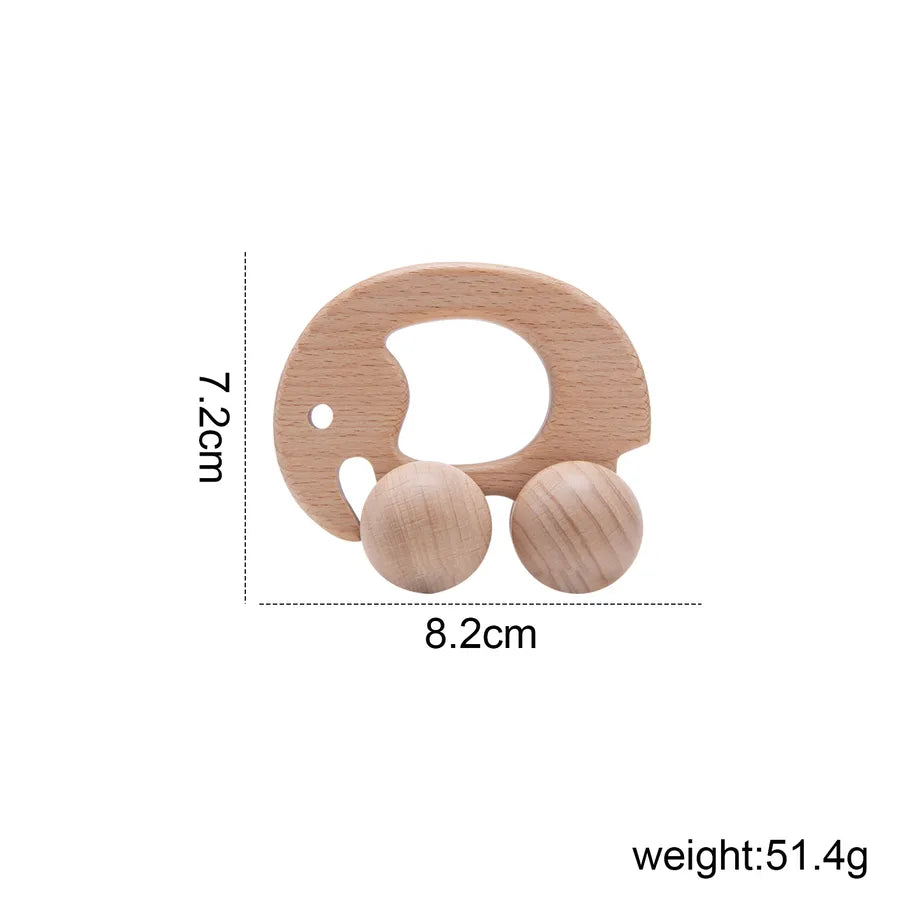 Walnut Wooden Mini Color Car Children's Early Education Educational Building Blocks Toys Baby Cart