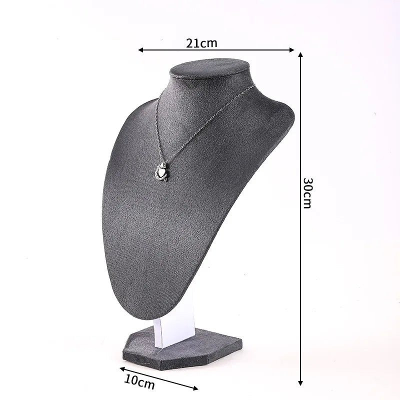 1 Piece PU velvet Classic Style Solid Color Jewelry Display Bust