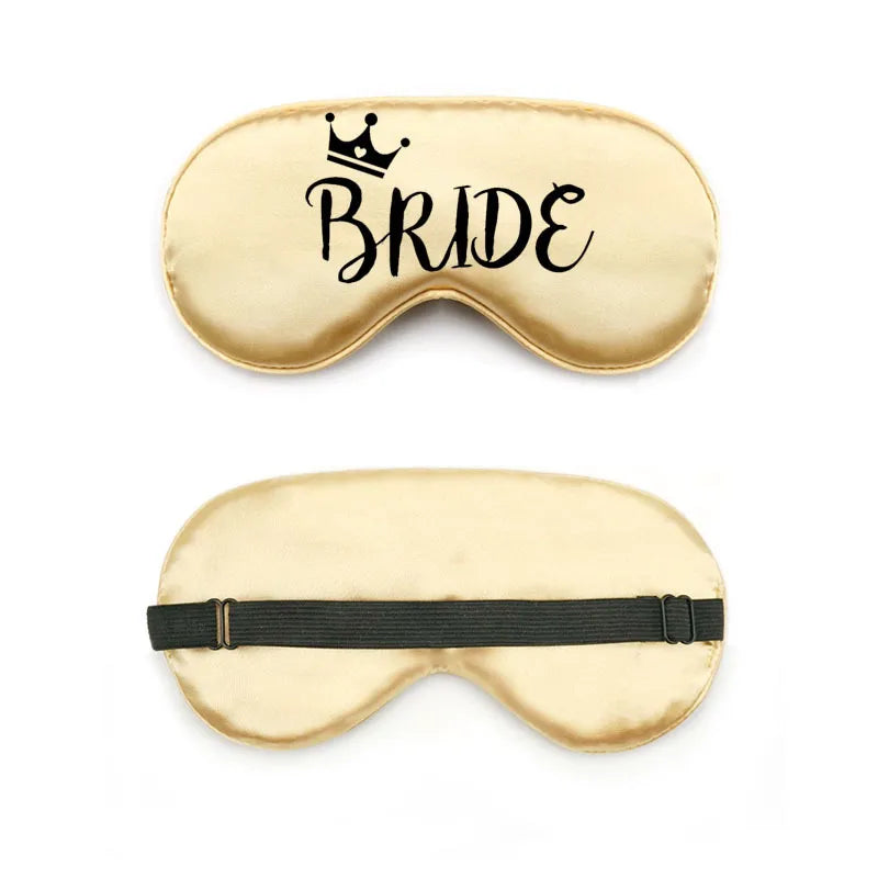 bride and bridesmaid artificial silk eye shield adjustable elastic wedding game bridesmaid gift