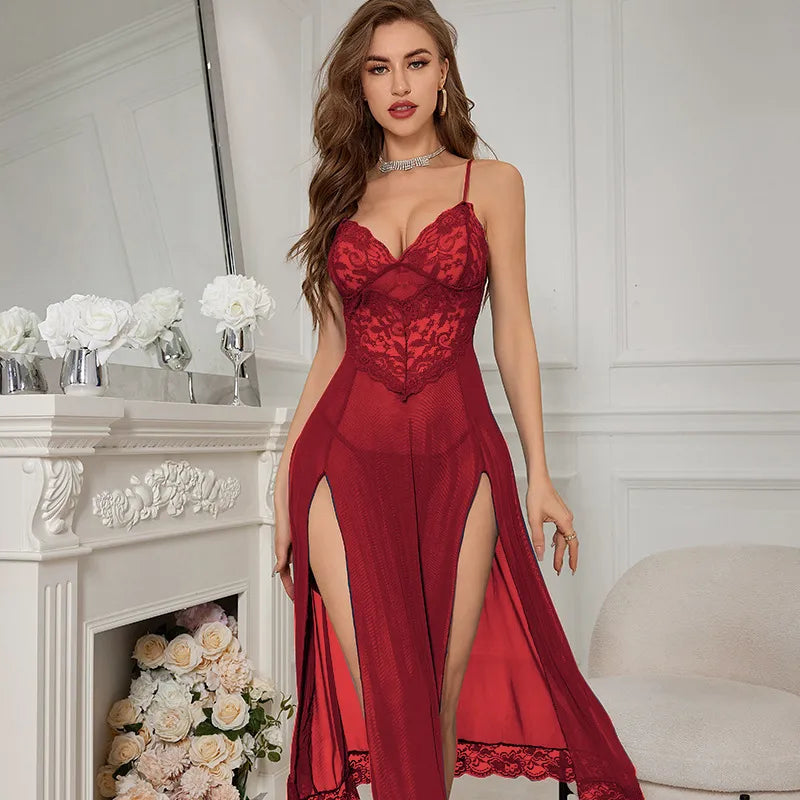 Holiday Home Vacation Sexy Solid Color Polyester Pajama Sets