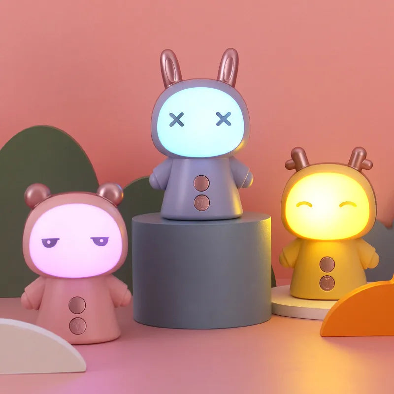 cute cartoon character plastic indoor night lights
