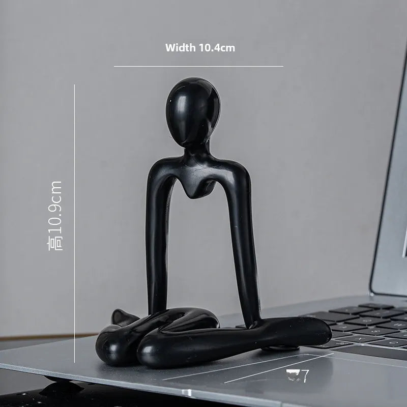 Niche abstract character thinker plastic crafts cute small decoration room decoration art living room decoration