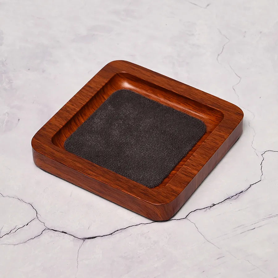 Handmade DIY Jewelry Display Plate Square Rectangle Hand Bracelet Ring Tray Artificial Wood Velvet Simple Style Jewelry Stand