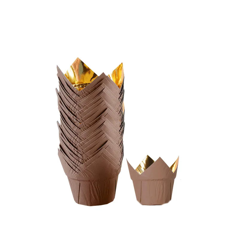 Simple Style Solid Color Single-Sided Aluminum Composite Paper cake cups