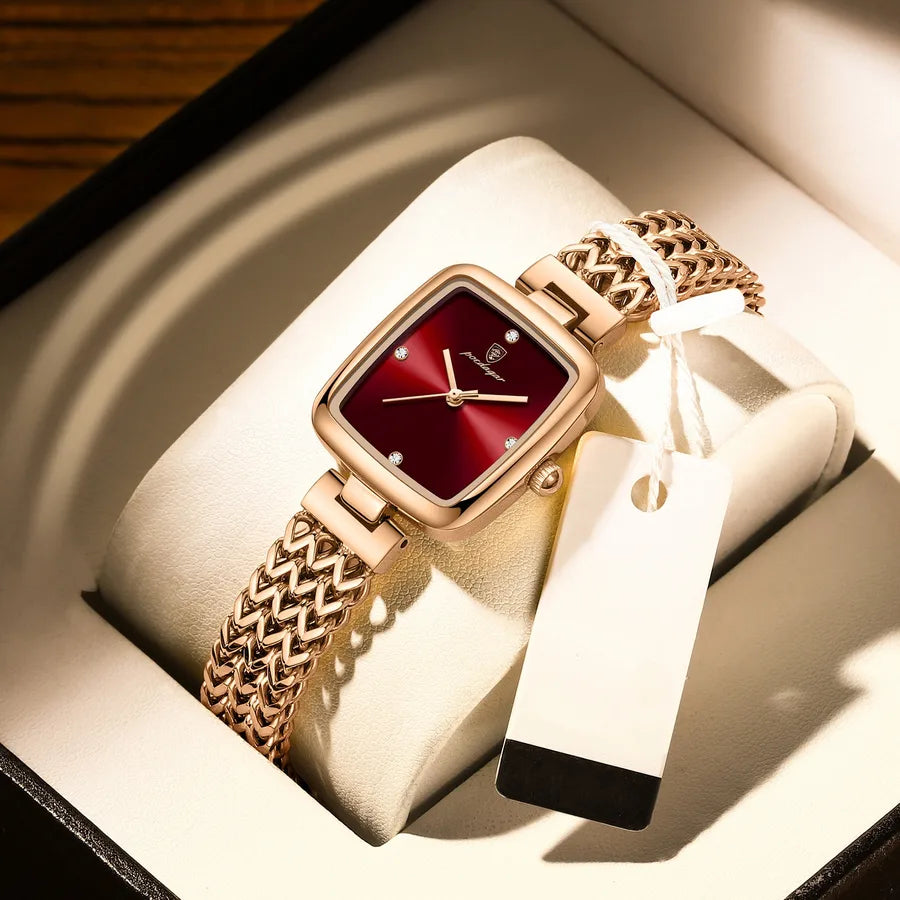 elegant solid color jewelry buckle quartz women's watches