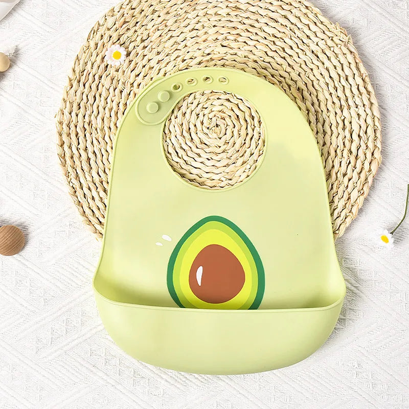 Casual Cute Cartoon Flower Silica Gel Burp Cloths Bib Baby Accessories