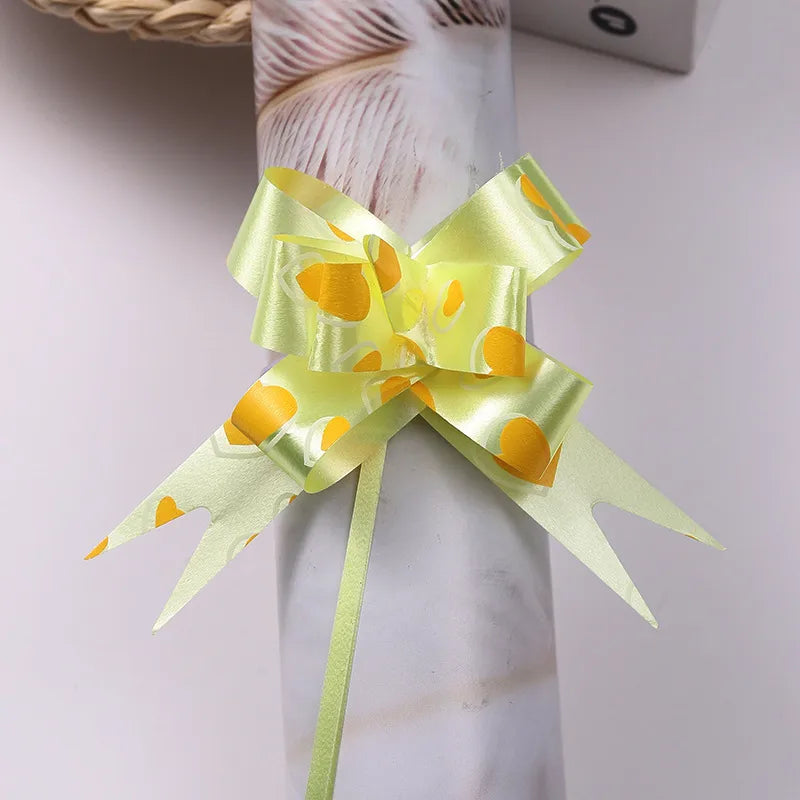 Free Shipping 15# Trumpeter Flower Christmas Holiday Decoration Gift Packaging PP Plastic Flower Bow Ribbon