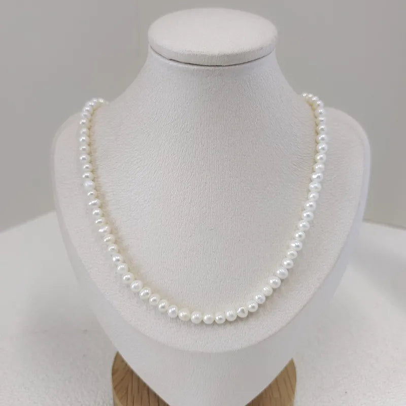 1 piece fashion solid color freshwater pearl beaded necklace