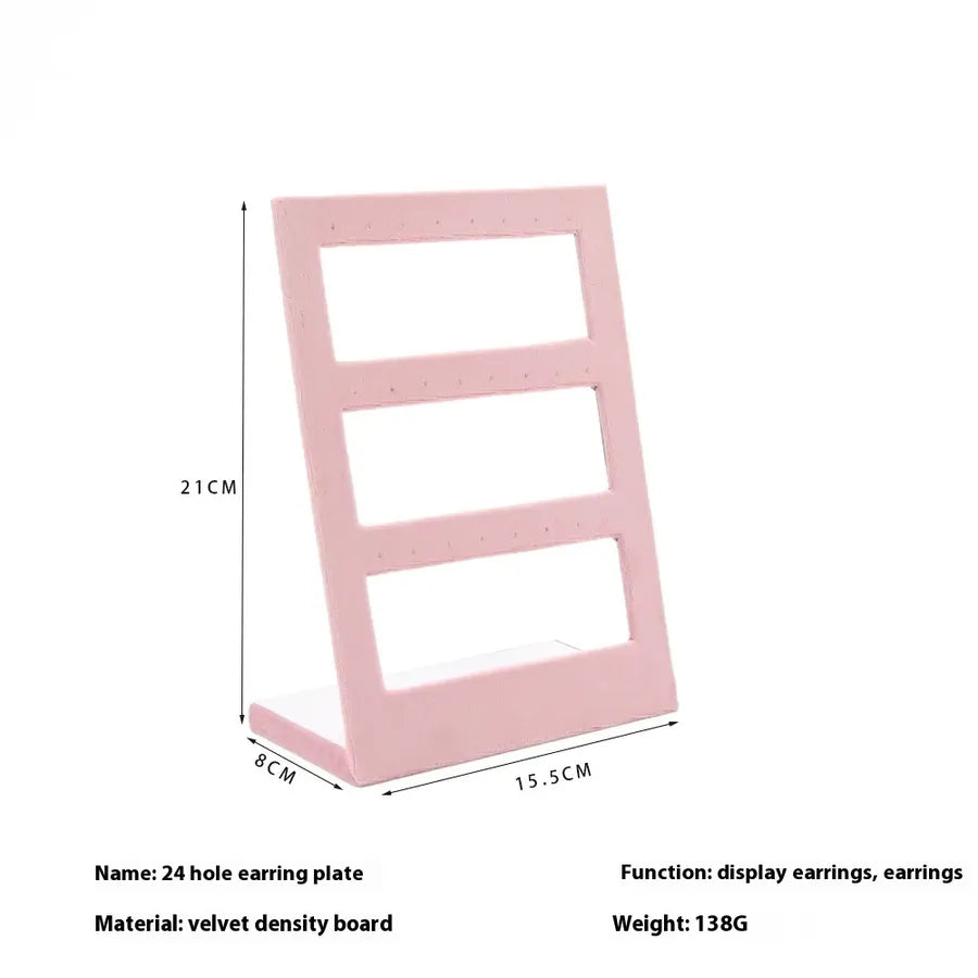 1 Piece velvet Flannel Classic Style Solid Color Jewelry Rack