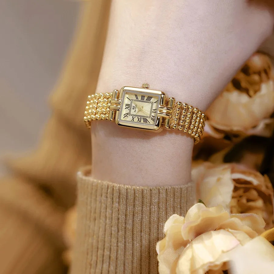 Elegant Solid Color Jewelry Buckle Quartz Watch Women's Watches