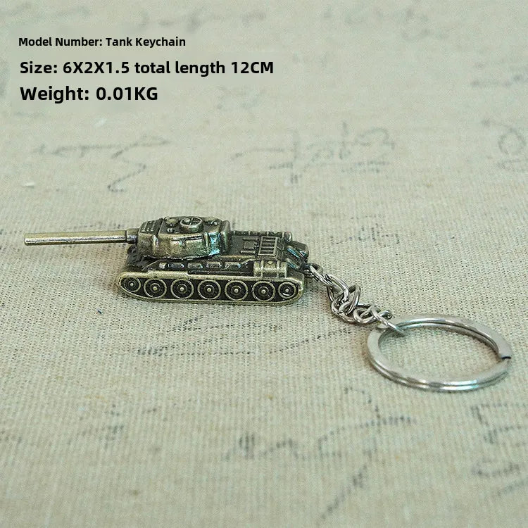 Factory sales metal simulation shell pistol tank aircraft hammer Bell ear spoon keychain uncle souvenir