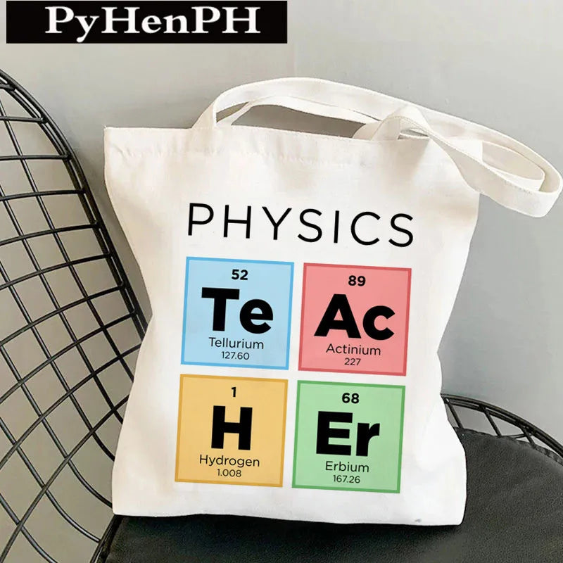 Unisex Canvas Printing Letter Cute Square Open Canvas Bag
