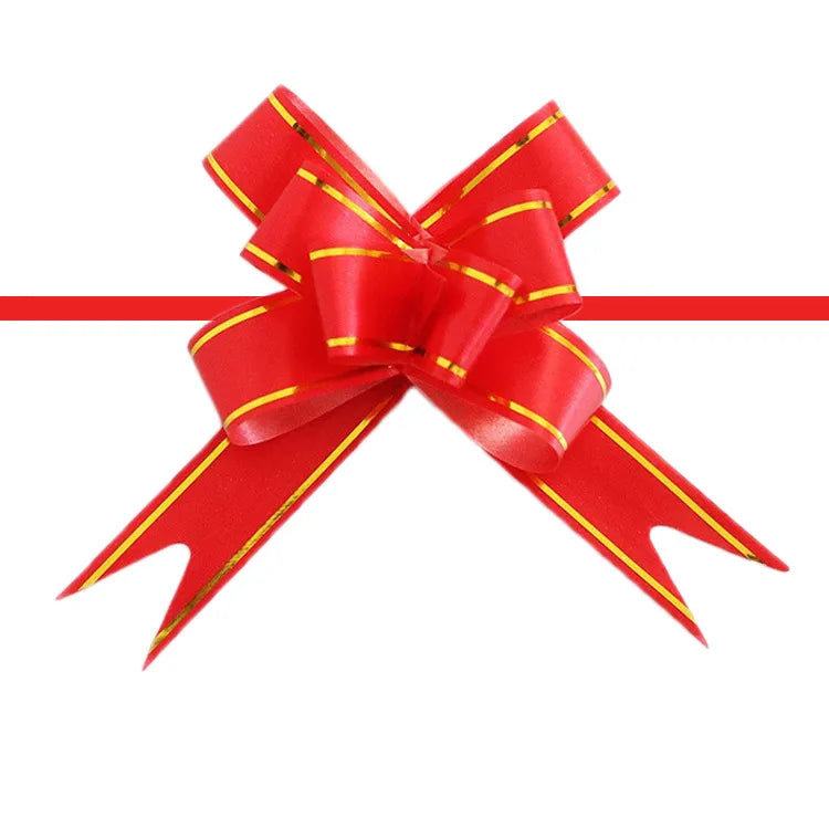 Free Shipping 15# Trumpeter Flower Christmas Holiday Decoration Gift Packaging PP Plastic Flower Bow Ribbon
