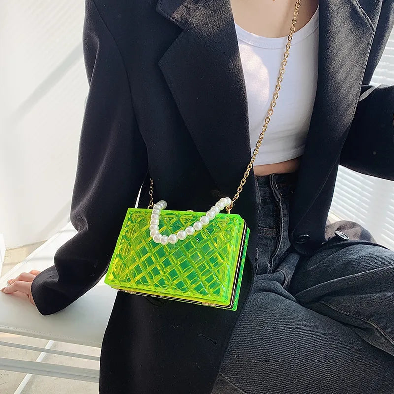 women's all seasons arylic classic style handbag