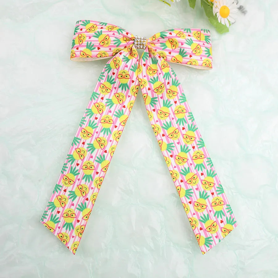 Summer National Day Fruit Bow Hairpin Flamingo Pineapple Bow   Spring New
