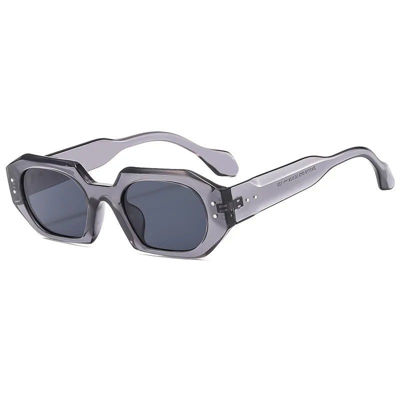 Hip-Hop Solid Color Ac Square Full Frame Glasses