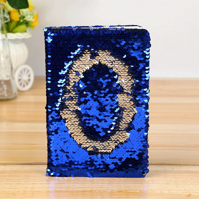 Color Changing Fish Scale Sequin Notebook Customizable Cover Pattern Creative Stationery Ideal For Anniversary And Award Ceremonies