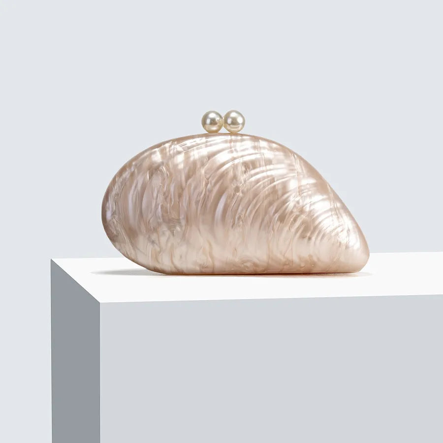 Shell Color Orange Rose Red Arylic Solid Color Shell Evening Bags