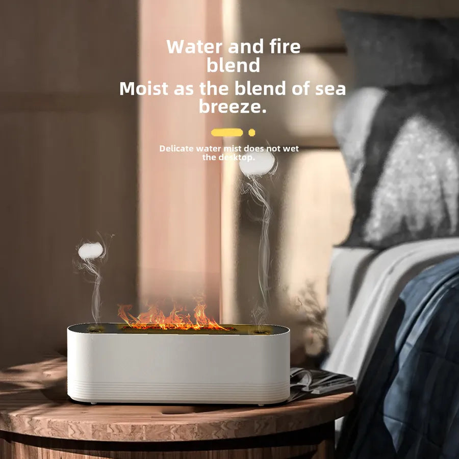 New fire charcoal simulation flame volcano aromatherapy machine desktop humidifier home indoor small diffuser humidifier