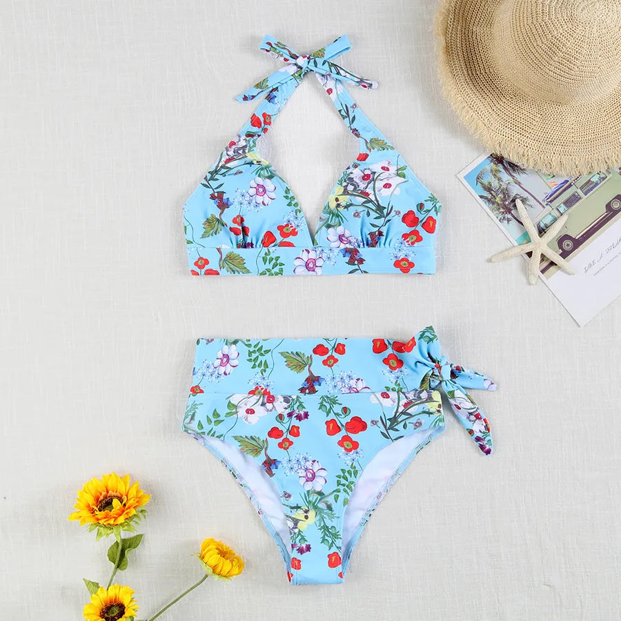 Women's Waves 2 Pieces Set Bikinis Swimwear