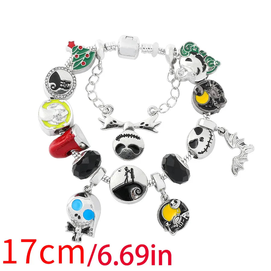 Cartoon Animation Horror Movie coraline Ghost Mother Halloween Pan Diy Beaded Bracelet Jewelry