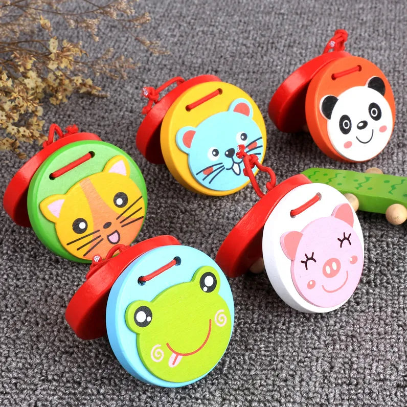 Children's eight-tone harp threading clock rainbow tower four sets of column shape plate twist insect baby educational toys wholesale