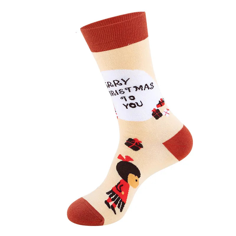 Christmas Cute Modern Style Unisex Christmas Tree Gingerbread Snowman Cotton Polyester Ankle Socks A Pair