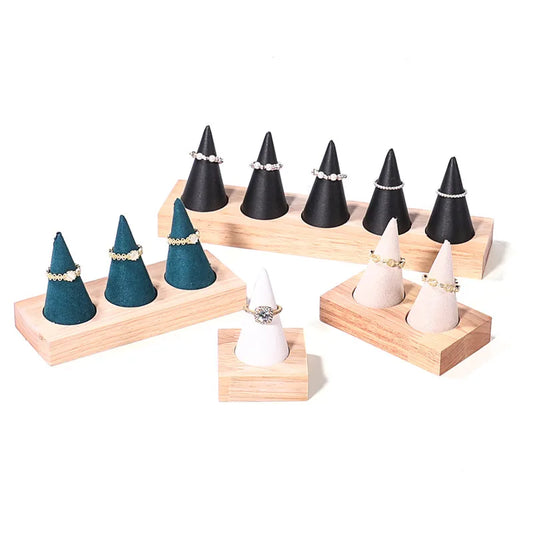 1 Piece solid wood Flannel Cute Modern Style Geometric Jewelry Display
