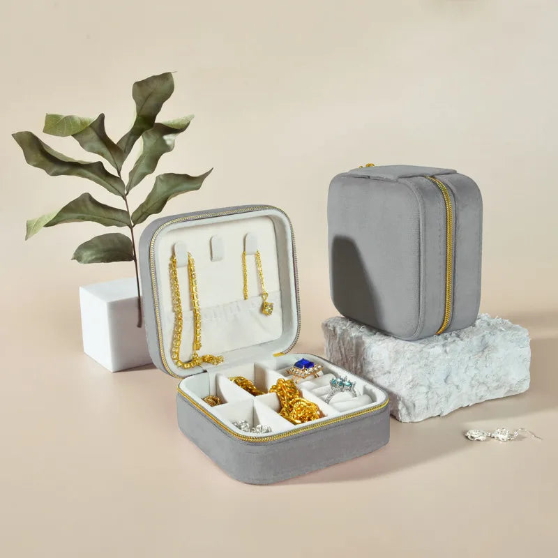 1 Piece Flannel Elegant Simple Style Home Daily Solid Color Jewelry Boxes