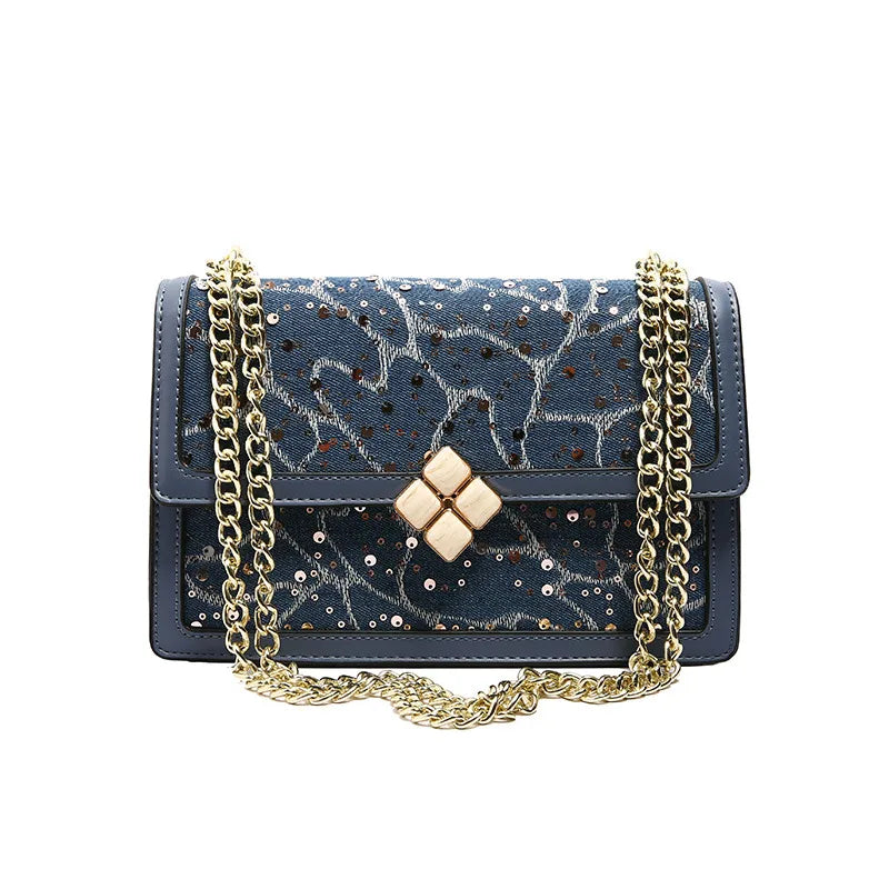 Women's Medium Pu Leather Solid Color Streetwear Square Magnetic Buckle Crossbody Bag