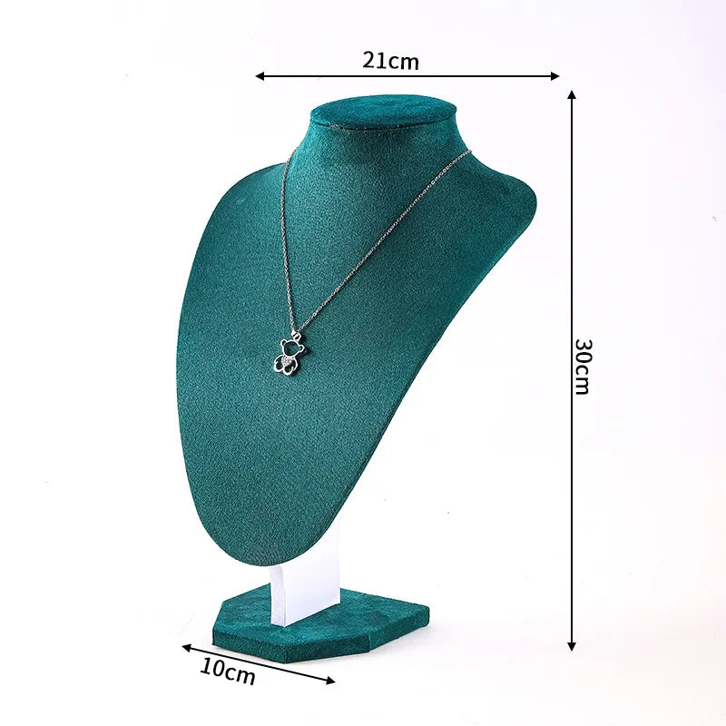 1 Piece PU velvet Classic Style Solid Color Jewelry Display Bust