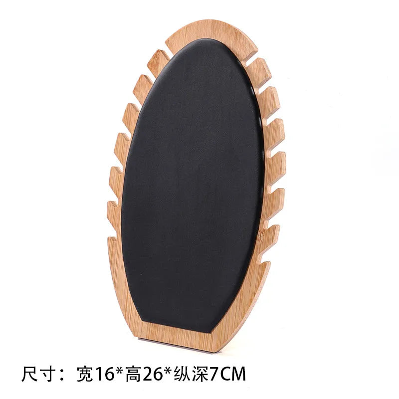 Flame Type Wooden Bamboo Necklace Bracelet Stand Jewelry Pendant Display Holder Academic Style Crafted Accessory Showpiece