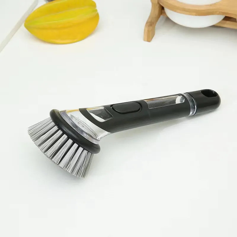 High quality long handle liquid washing pot brush stove dish cleaning brush kitchen household decontamination dishwashing brush long handle pot brush