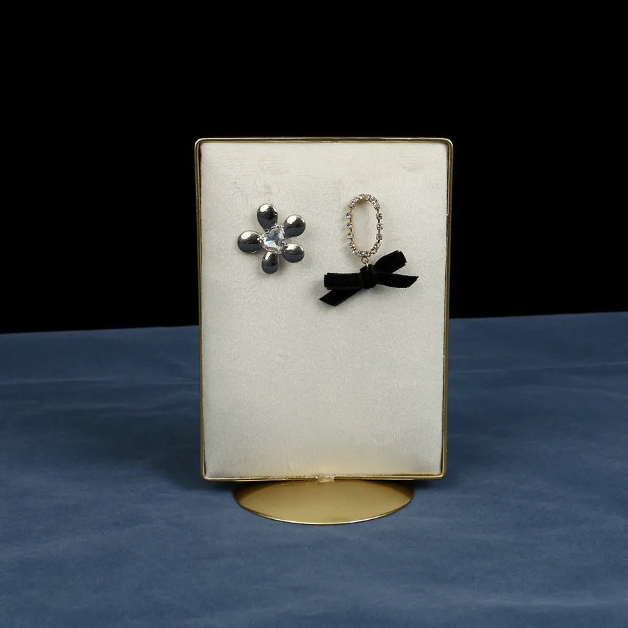 Artistic Velvet And Metal Jewelry Display Stand Necklace Bracelet Ring Tray Set Elegant Jewelry Box For Fashion Accessories