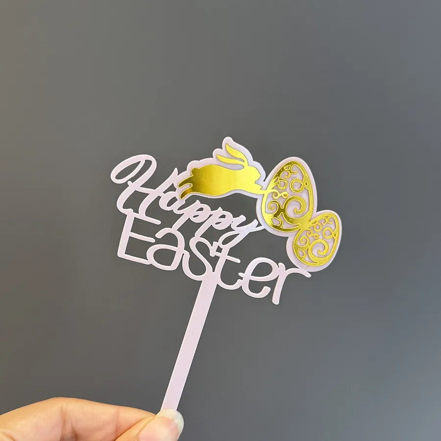 Easter Birthday Cute Rabbit Letter Acrylic Party Birthday Cake Decorating Supplies Party Supplies Cake Decorating Supplies 1 Piece