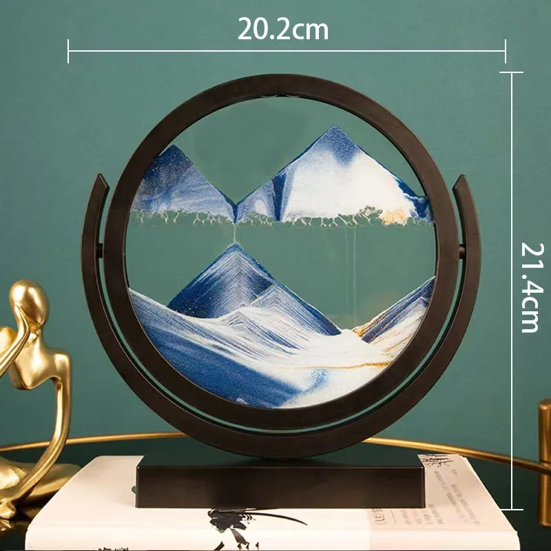Creative  ornaments liquid decompression quicksand painting office desktop living room bedside table decorations birthday gift