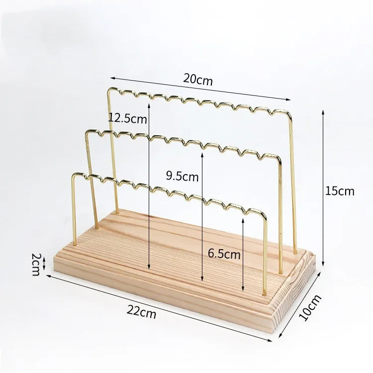 Simple Style Classic Style Color Block Metal Jewelry Rack
